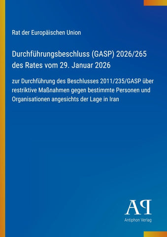 Durchführungsbeschluss (GASP) 2026/265 des Rates vom 29. Januar 2026