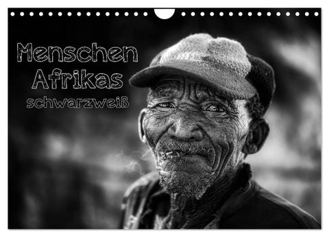 Menschen Afrikas schwarzweiß (Wandkalender 2027 DIN A4 quer), CALVENDO Monatskalender