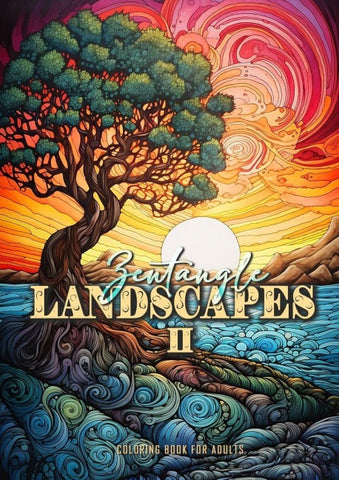 Zentangle Landschaften Malbuch für Erwachsene 2