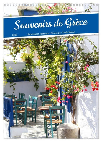 Souvenirs de Grèce (Calendrier mural 2027 DIN A3 horizontal), CALVENDO calendrier mensuel