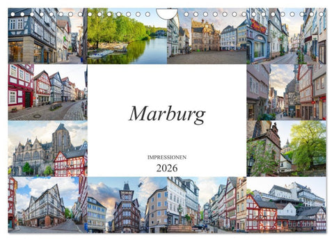 Marburg Impressionen (Wandkalender 2026 DIN A4 quer), CALVENDO Monatskalender