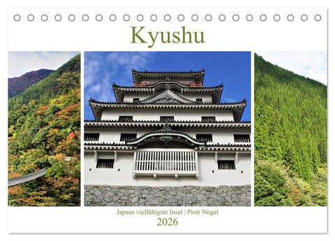 Kyushu - Japans vielfältigste Insel (Tischkalender 2026 DIN A5 quer), CALVENDO Monatskalender