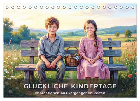 Glückliche Kindertage - Impressionen aus vergangen Zeiten (Tischkalender 2027 DIN A5 quer), CALVENDO Monatskalender