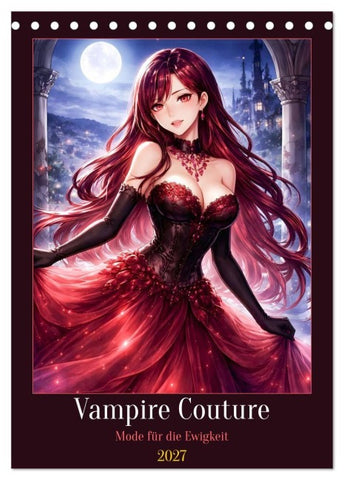 Vampire Couture (Tischkalender 2027 DIN A5 hoch), CALVENDO Monatskalender