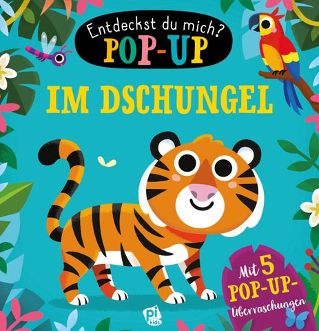 Im Dschungel - Entdeckst du mich? Pop-up-Buch - Pappbilderbuch mit bunten Pop-ups und lustigen Reimen