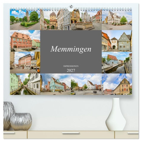 Memmingen Impressionen (hochwertiger Premium Wandkalender 2027 DIN A2 quer), Kunstdruck in Hochglanz