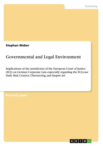 Governmental and Legal Environment