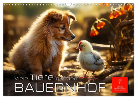 Viele Tiere auf dem Bauernhof (Wandkalender 2027 DIN A3 quer), CALVENDO Monatskalender