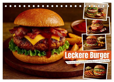 Leckere Burger (Tischkalender 2027 DIN A5 quer), CALVENDO Monatskalender