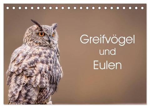 Greifvögel und Eulen (Tischkalender 2027 DIN A5 quer), CALVENDO Monatskalender