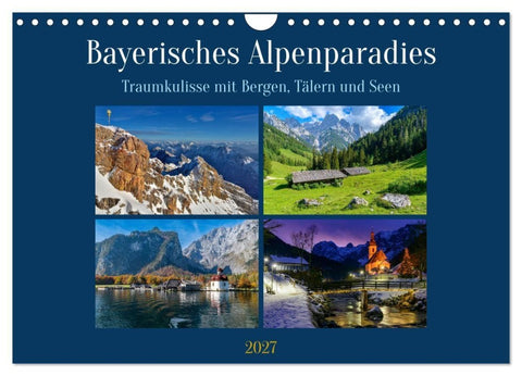 Bayerisches Alpenparadies (Wandkalender 2027 DIN A4 quer), CALVENDO Monatskalender