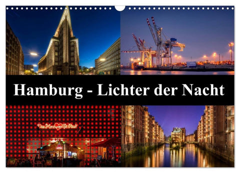 Hamburg - Lichter der Nacht (Wandkalender 2027 DIN A3 quer), CALVENDO Monatskalender