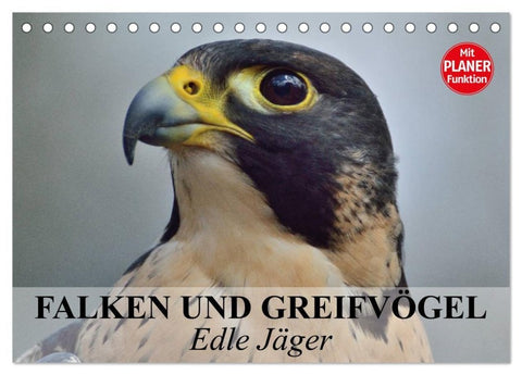 Falken und Greifvögel - Edle Jäger (Tischkalender 2027 DIN A5 quer), CALVENDO Monatskalender