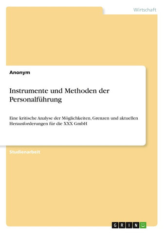 Instrumente und Methoden der Personalführung