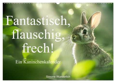 Fantastisch, flauschig, frech! - Ein Kaninchenkalender (Wandkalender 2026 DIN A2 quer), CALVENDO Monatskalender