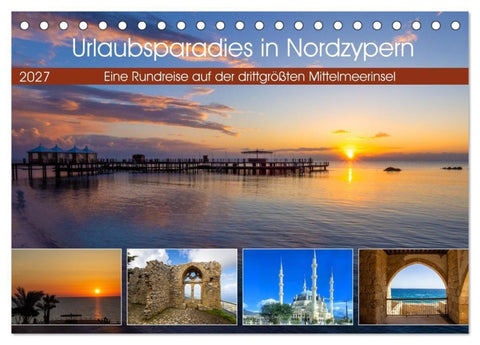 Urlaubsparadies in Nordzypern (Tischkalender 2027 DIN A5 quer), CALVENDO Monatskalender
