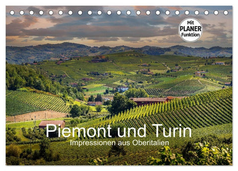 Piemont und Turin (Tischkalender 2026 DIN A5 quer), CALVENDO Monatskalender