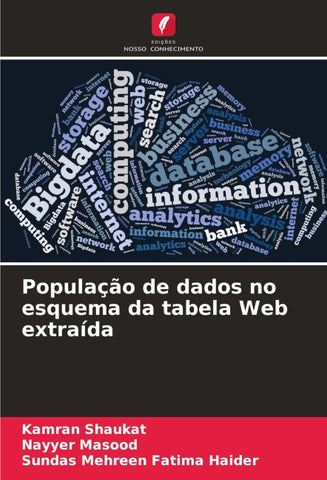 População de dados no esquema da tabela Web extraída