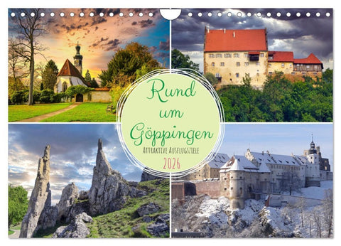 Rund um Göppingen (Wandkalender 2026 DIN A4 quer), CALVENDO Monatskalender