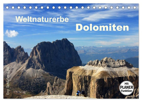 Weltnaturerbe DOLOMITEN (Tischkalender 2027 DIN A5 quer), CALVENDO Monatskalender