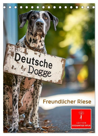 Deutsche Dogge - freundlicher Riese (Tischkalender 2027 DIN A5 hoch), CALVENDO Monatskalender