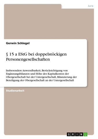 § 15 a EStG bei doppelstöckigen Personengesellschaften