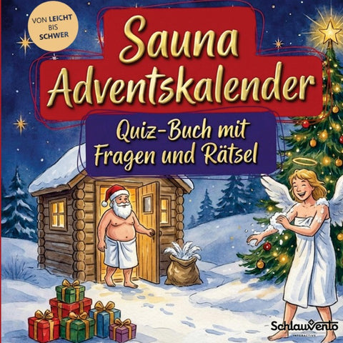 Sauna-Adventskalender: Quiz-Buch mit Fragen und Rätsel