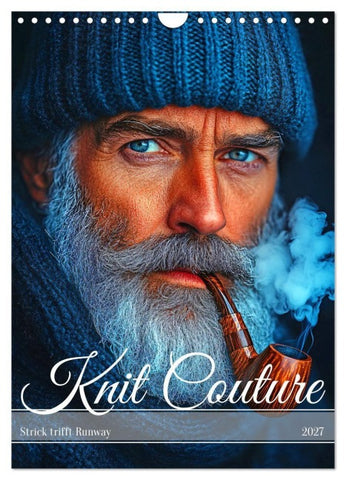 Knit Couture - Strick trifft Runway (Wandkalender 2027 DIN A4 hoch), CALVENDO Monatskalender