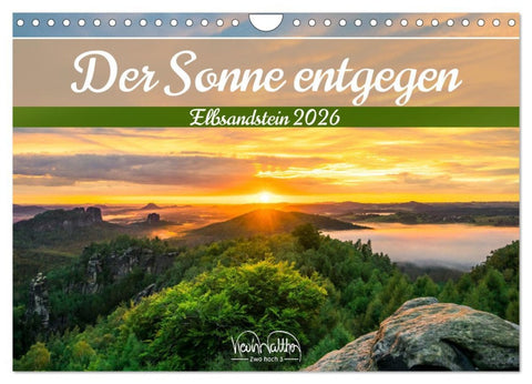 Der Sonne entgegen - Elbsandstein (Wandkalender 2026 DIN A4 quer), CALVENDO Monatskalender