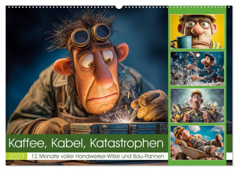 Kaffee, Kabel, Katastrophen (Wandkalender 2027 DIN A2 quer), CALVENDO Monatskalender