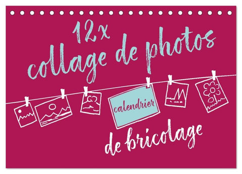 12 x collage de photos - calendrier de bricolage (Calendrier de bureau 2027 DIN A5 vertical), CALVENDO calendrier mensuel