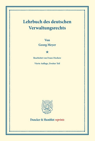 Lehrbuch des deutschen Verwaltungsrechts.