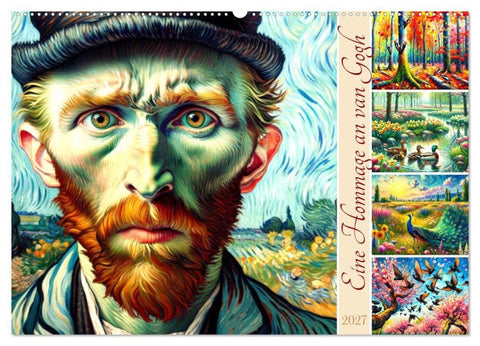 Eine Hommage an van Gogh (Wandkalender 2027 DIN A2 quer), CALVENDO Monatskalender