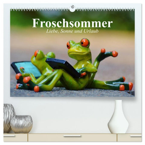 Froschsommer. Liebe, Sonne und Urlaub (hochwertiger Premium Wandkalender 2026 DIN A2 quer), Kunstdruck in Hochglanz