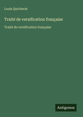 Traité de versification française