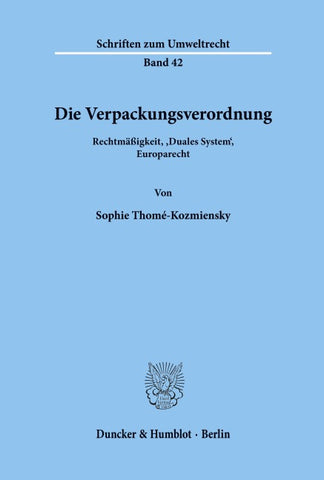 Die Verpackungsverordnung.