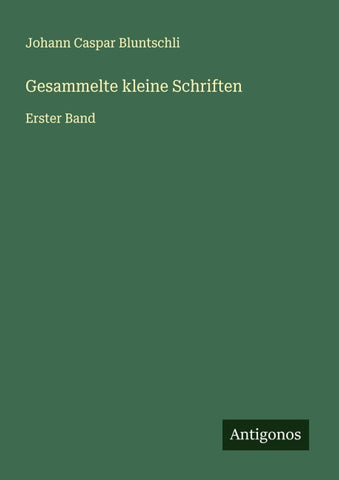 Gesammelte kleine Schriften