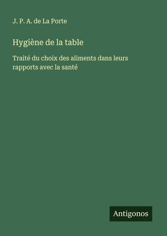 Hygiène de la table