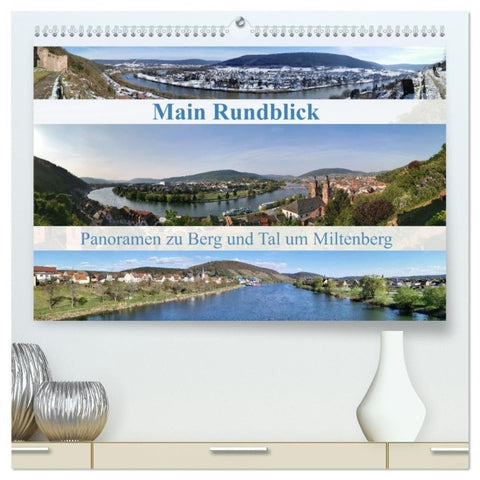 Main Rundblick (hochwertiger Premium Wandkalender 2027 DIN A2 quer), Kunstdruck in Hochglanz