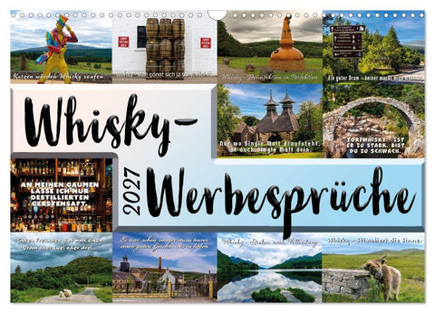 Whisky-Werbesprüche (Wandkalender 2027 DIN A3 quer), CALVENDO Monatskalender