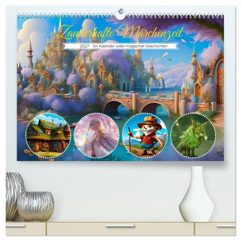 Zauberhafte Märchenzeit (hochwertiger Premium Wandkalender 2027 DIN A2 quer), Kunstdruck in Hochglanz
