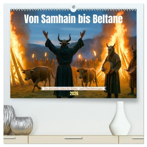 Von Samhain bis Beltane (hochwertiger Premium Wandkalender 2026 DIN A2 quer), Kunstdruck in Hochglanz
