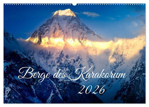 Berge des Karakorum (Wandkalender 2026 DIN A2 quer), CALVENDO Monatskalender