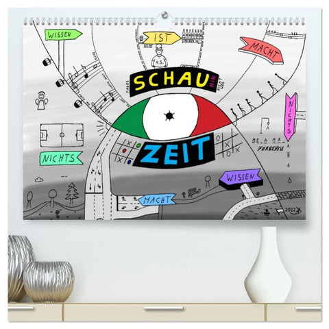 SchauZeit (hochwertiger Premium Wandkalender 2026 DIN A2 quer), Kunstdruck in Hochglanz