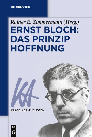 Ernst Bloch: Das Prinzip Hoffnung