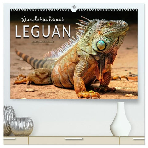 Wunderschöner Leguan (hochwertiger Premium Wandkalender 2027 DIN A2 quer), Kunstdruck in Hochglanz