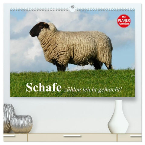 Schafe zählen leicht gemacht! (hochwertiger Premium Wandkalender 2026 DIN A2 quer), Kunstdruck in Hochglanz