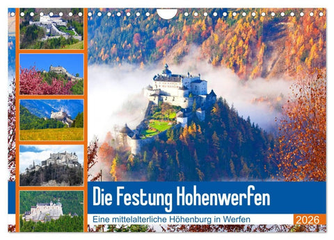 Die Festung Hohenwerfen (Wandkalender 2026 DIN A4 quer), CALVENDO Monatskalender