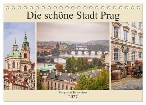 Die schöne Stadt Prag (Tischkalender 2027 DIN A5 quer), CALVENDO Monatskalender