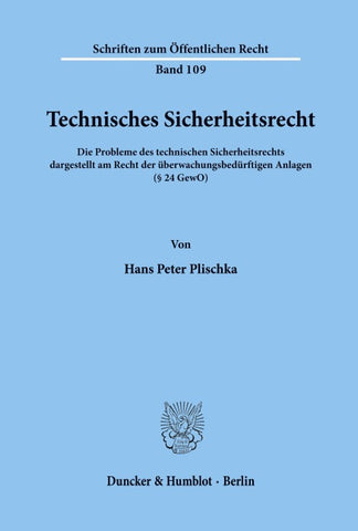 Technisches Sicherheitsrecht.
